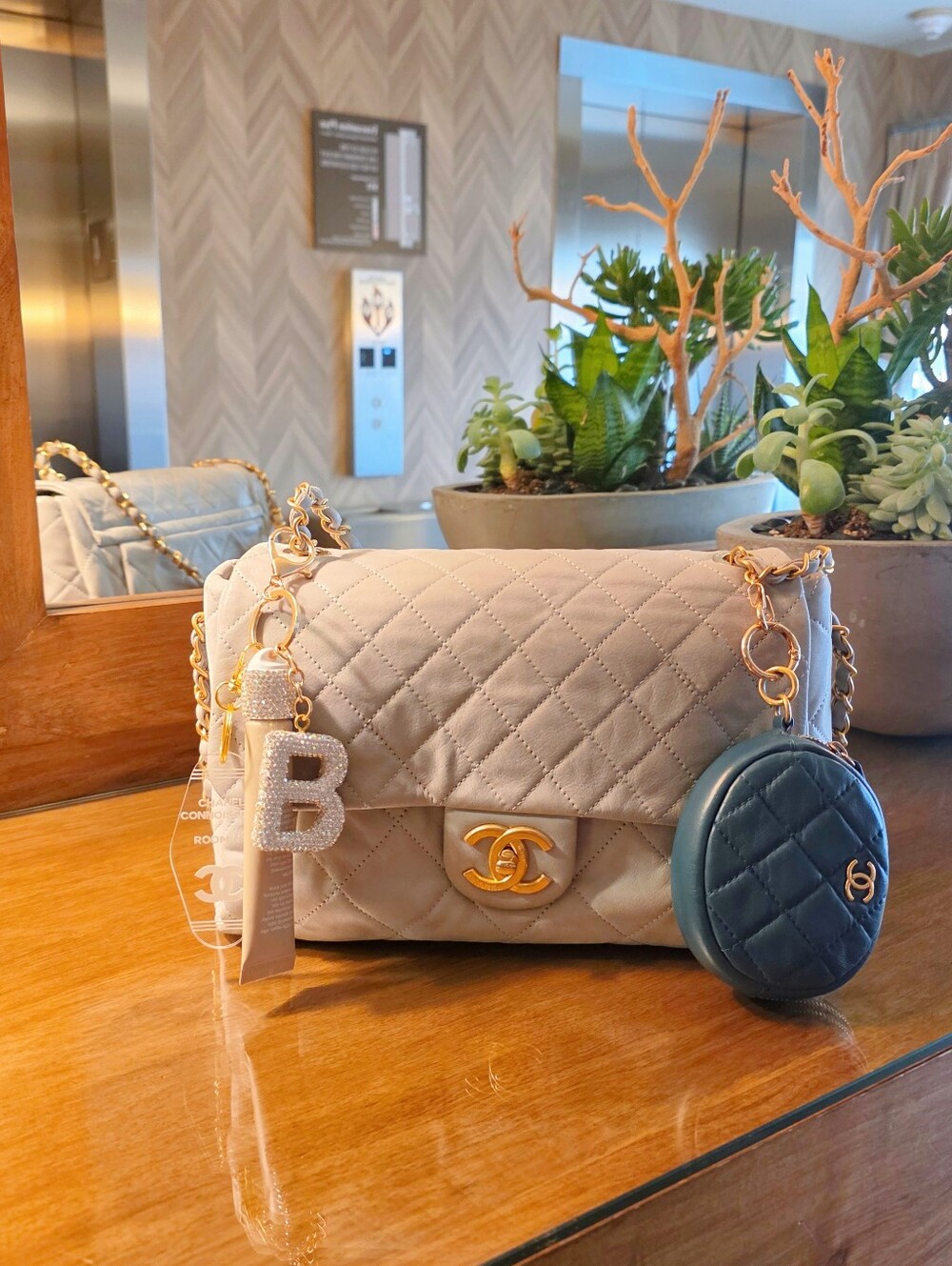 Authentic Chanel Chic Accordion Iridescent Flap Bag